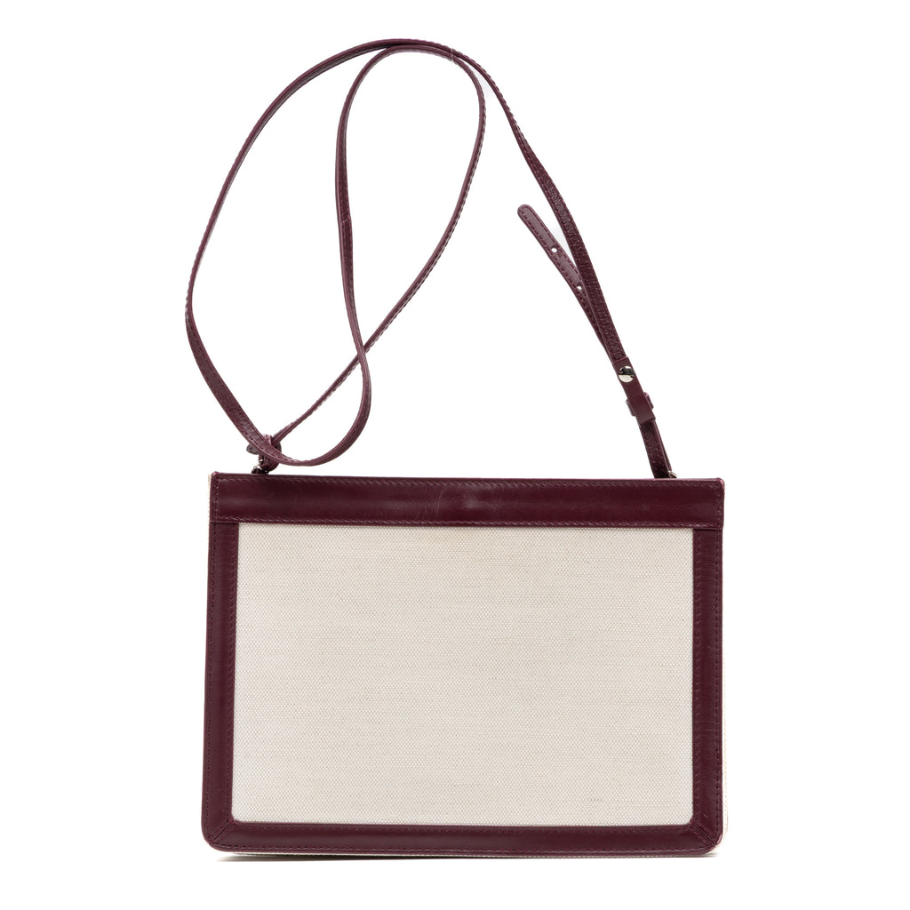 Shoulder Bag Navy Pochette Crossbody Bordeaux Calfskin Leather