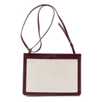 Shoulder Bag Navy Pochette Crossbody Bordeaux Calfskin Leather