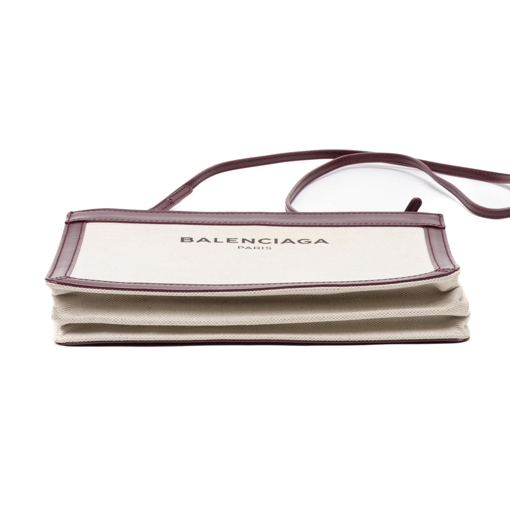 Shoulder Bag Navy Pochette Crossbody Bordeaux Calfskin Leather