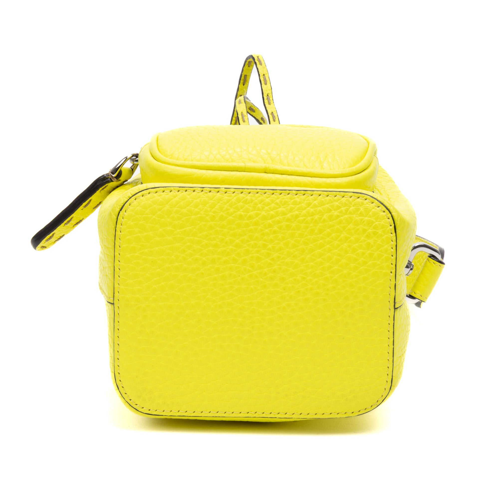 Shoulder Bag Mon Tresor Bucket Mini Lemon Cowhide Leather