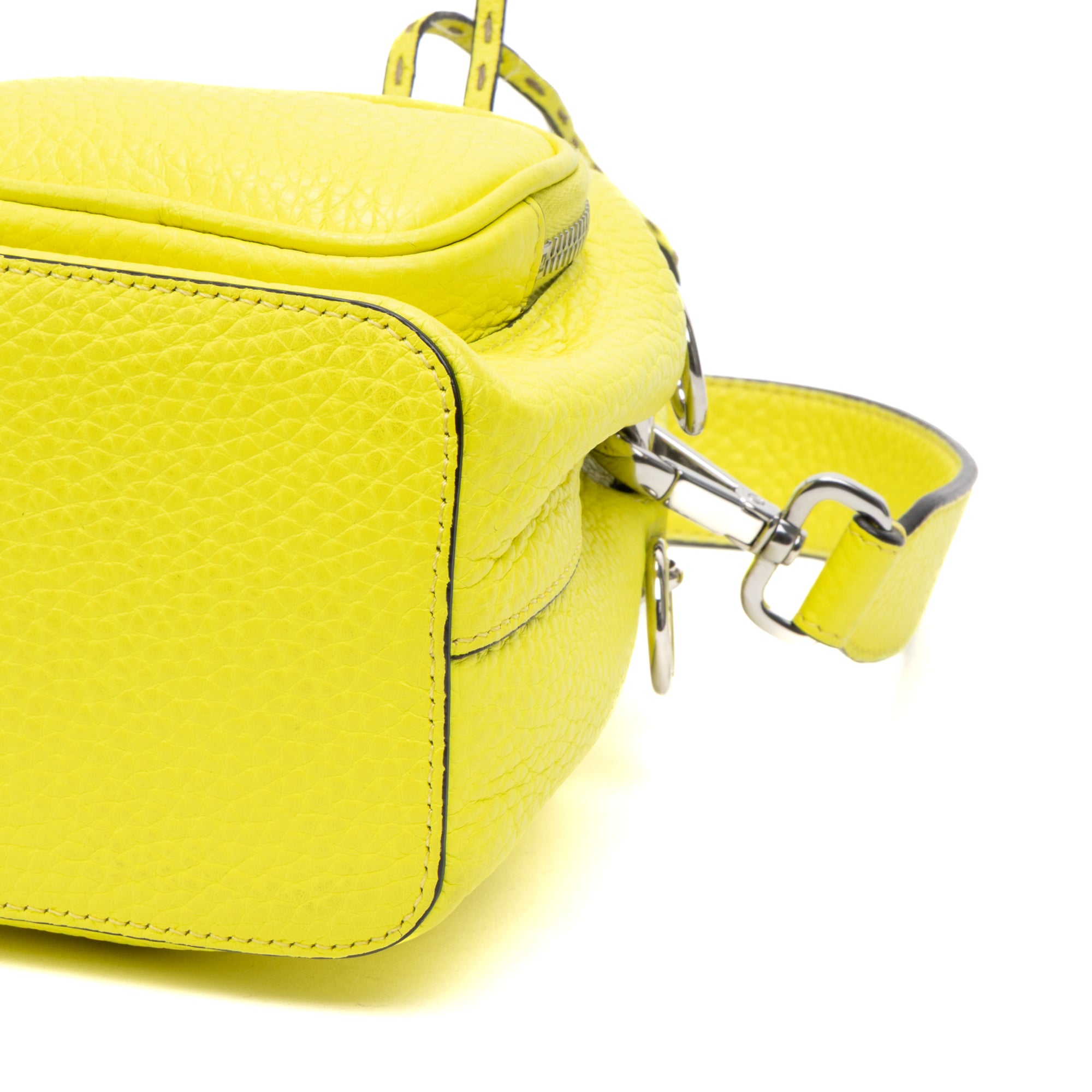 Shoulder Bag Mon Tresor Bucket Mini Lemon Cowhide Leather