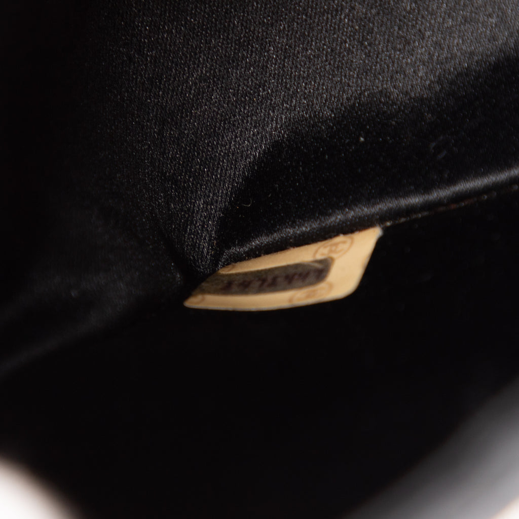Shoulder Bag Classic Mini Timeless Square Flap Black Satin Canvas