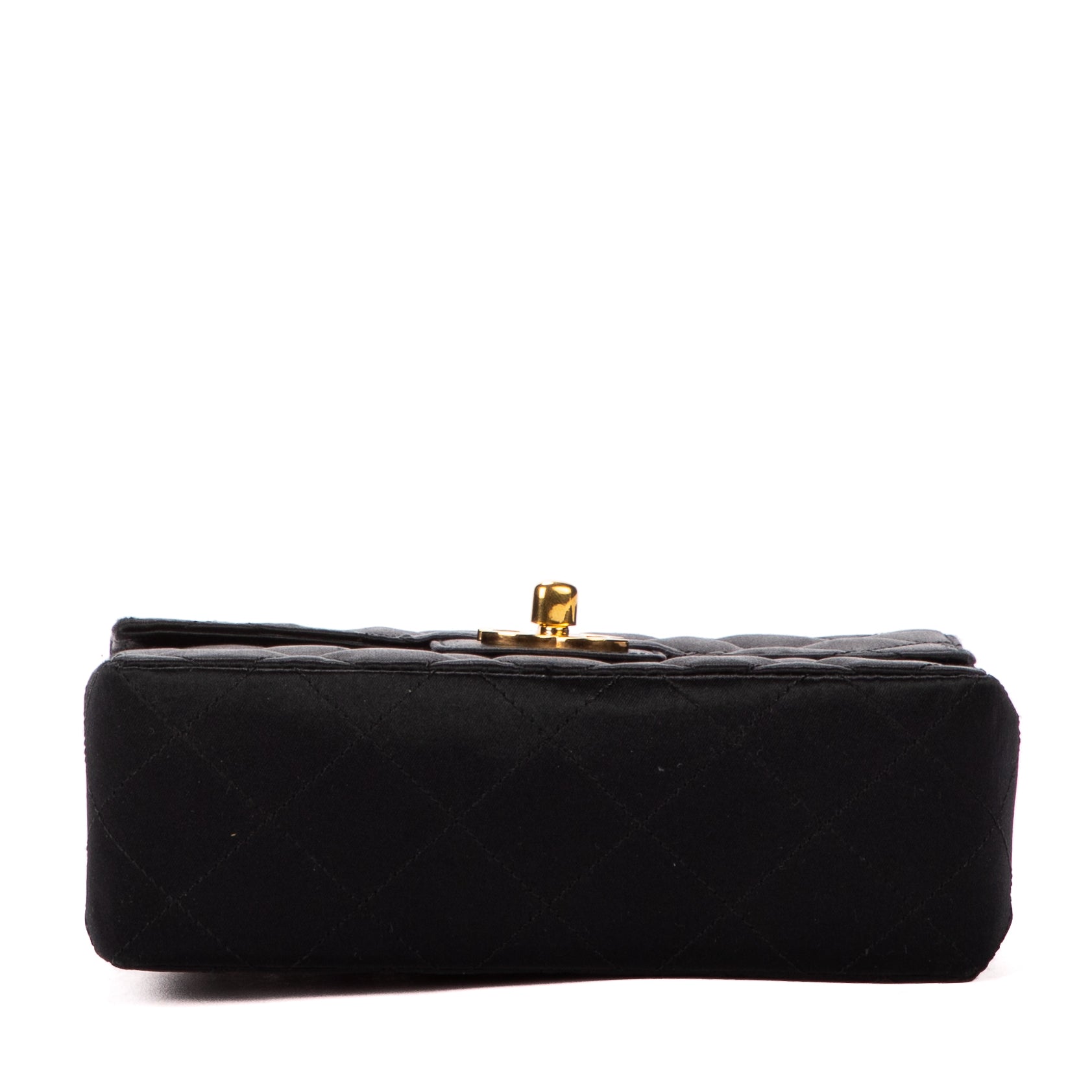 Shoulder Bag Classic Mini Timeless Square Flap Black Satin Canvas