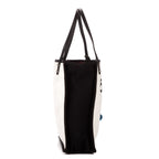 Bolso de Hombro Tote 5x5=CC Lona de Tela Blanca