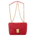 Bandolera Bolso C Piel de becerro roja