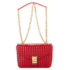 Bandolera Bolso C Piel de becerro roja