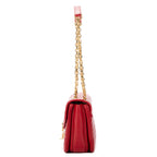 Bandolera Bolso C Piel de becerro roja