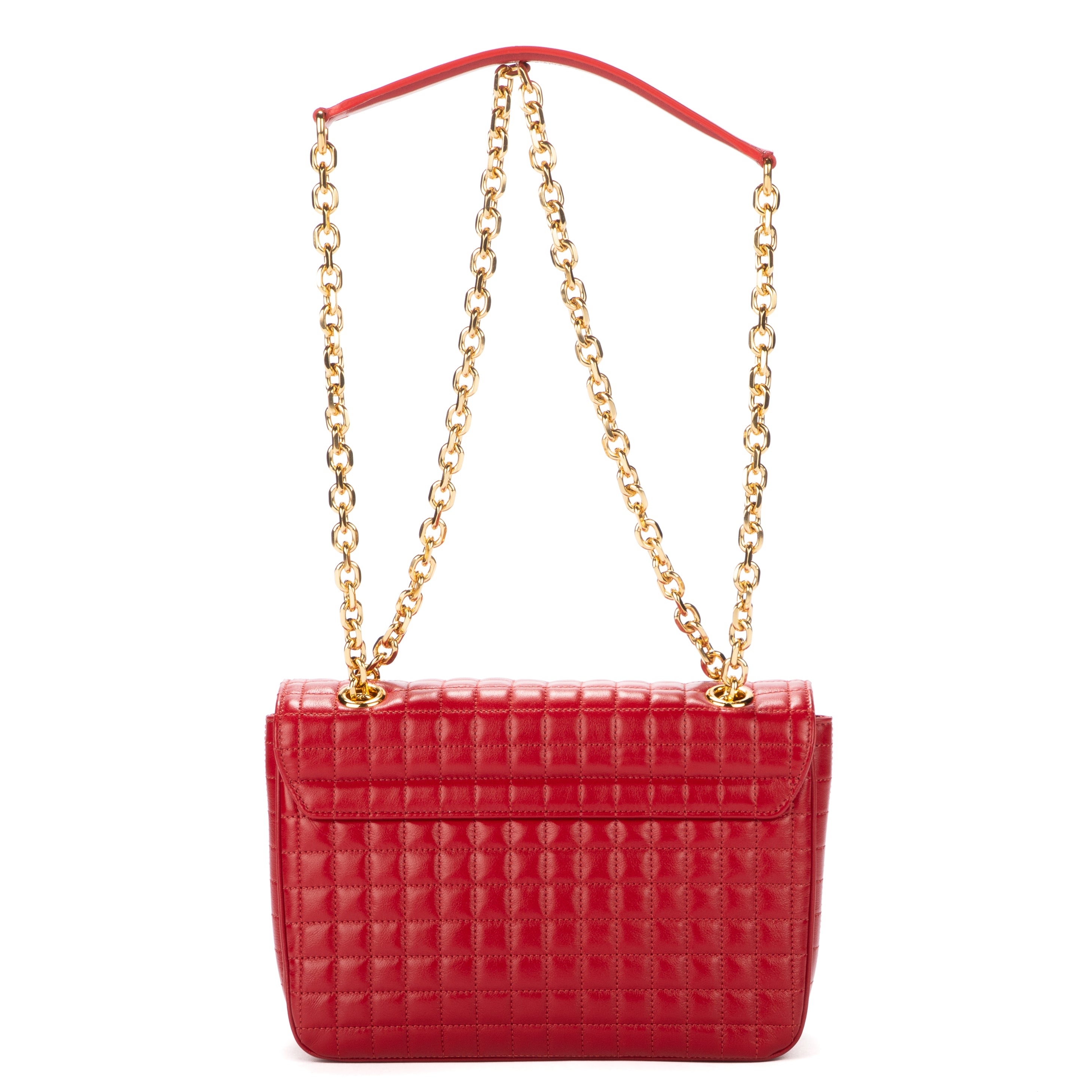Bandolera Bolso C Piel de becerro roja