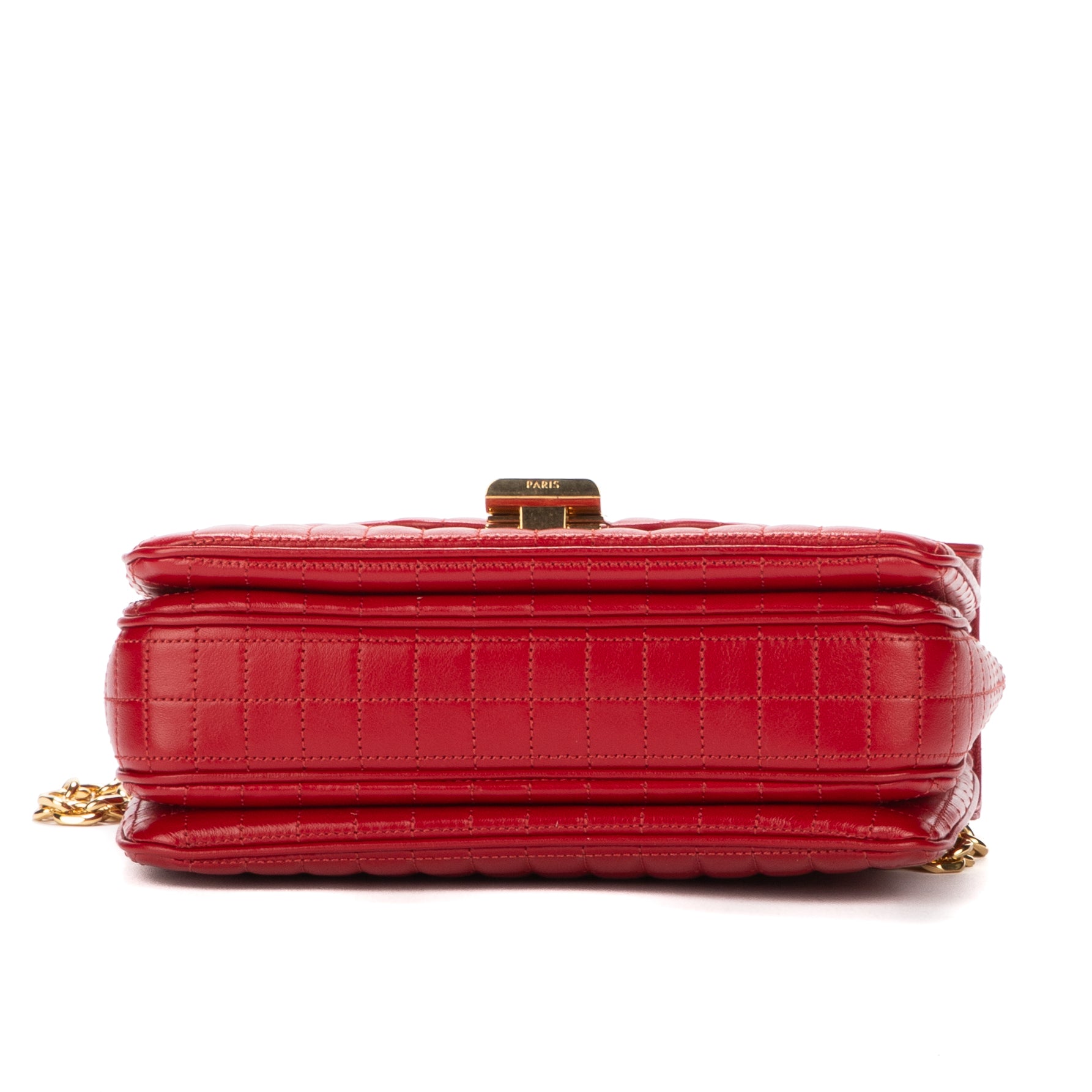Bandolera Bolso C Piel de becerro roja