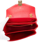 Bandolera Bolso C Piel de becerro roja