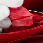 Bandolera Bolso C Piel de becerro roja