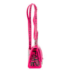 Bolso de mano Hourglass XS de piel de becerro rosa con grafiti
