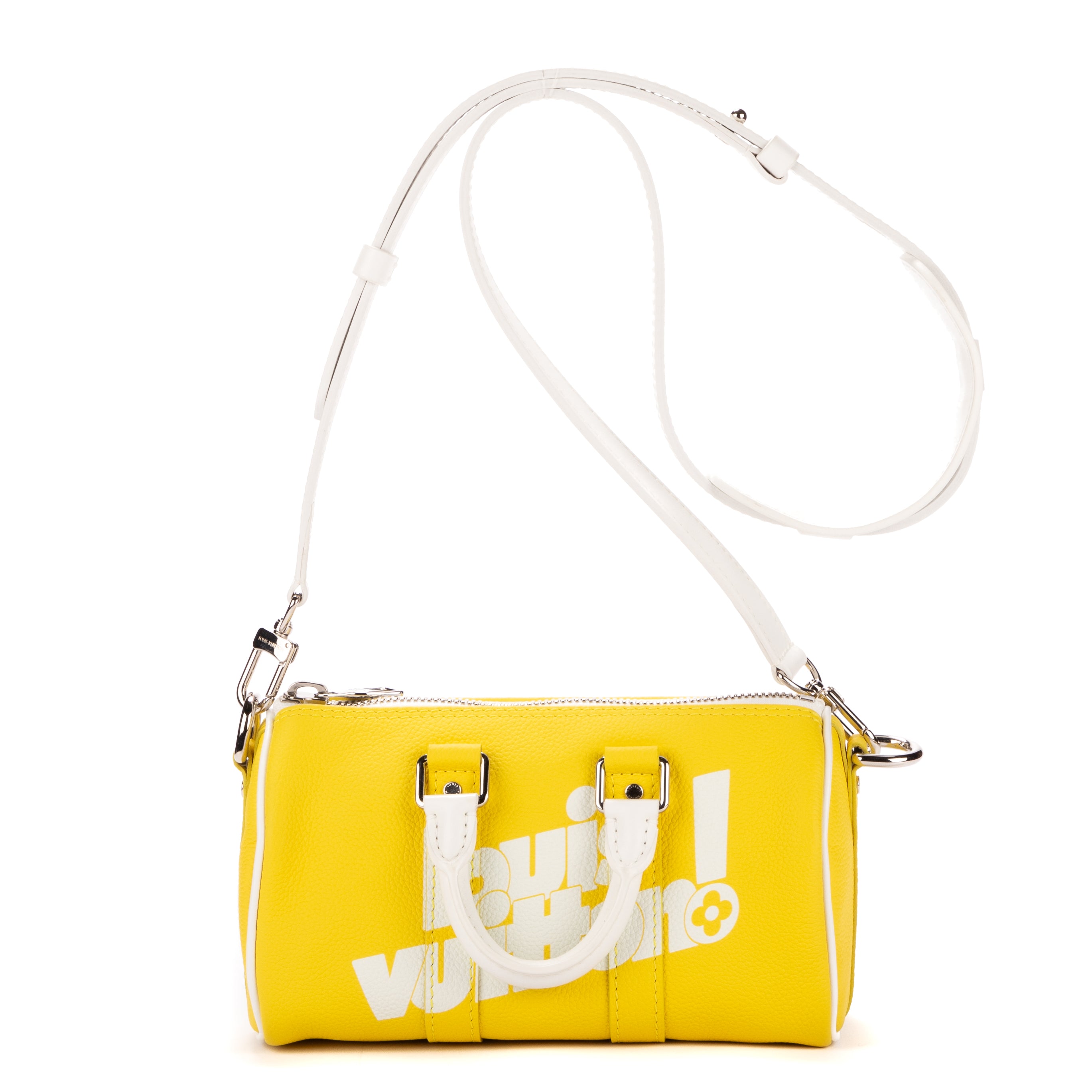 Travel Bag Ltd. Ed. Virgil Abloh Keepall Bandouliere XS Jaune Calfskin Leather