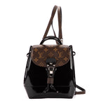 Mochila Hot Spring de piel Vernis negra/lona Monogram