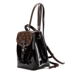 Mochila Hot Spring de piel Vernis negra/lona Monogram