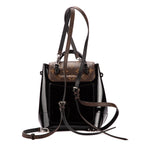 Mochila Hot Spring de piel Vernis negra/lona Monogram