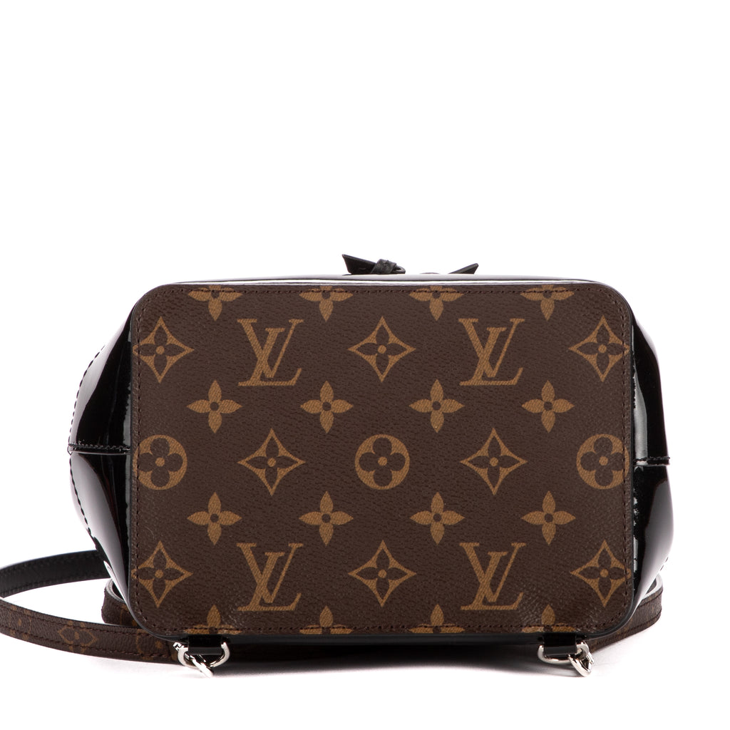 Mochila Hot Spring de piel Vernis negra/lona Monogram