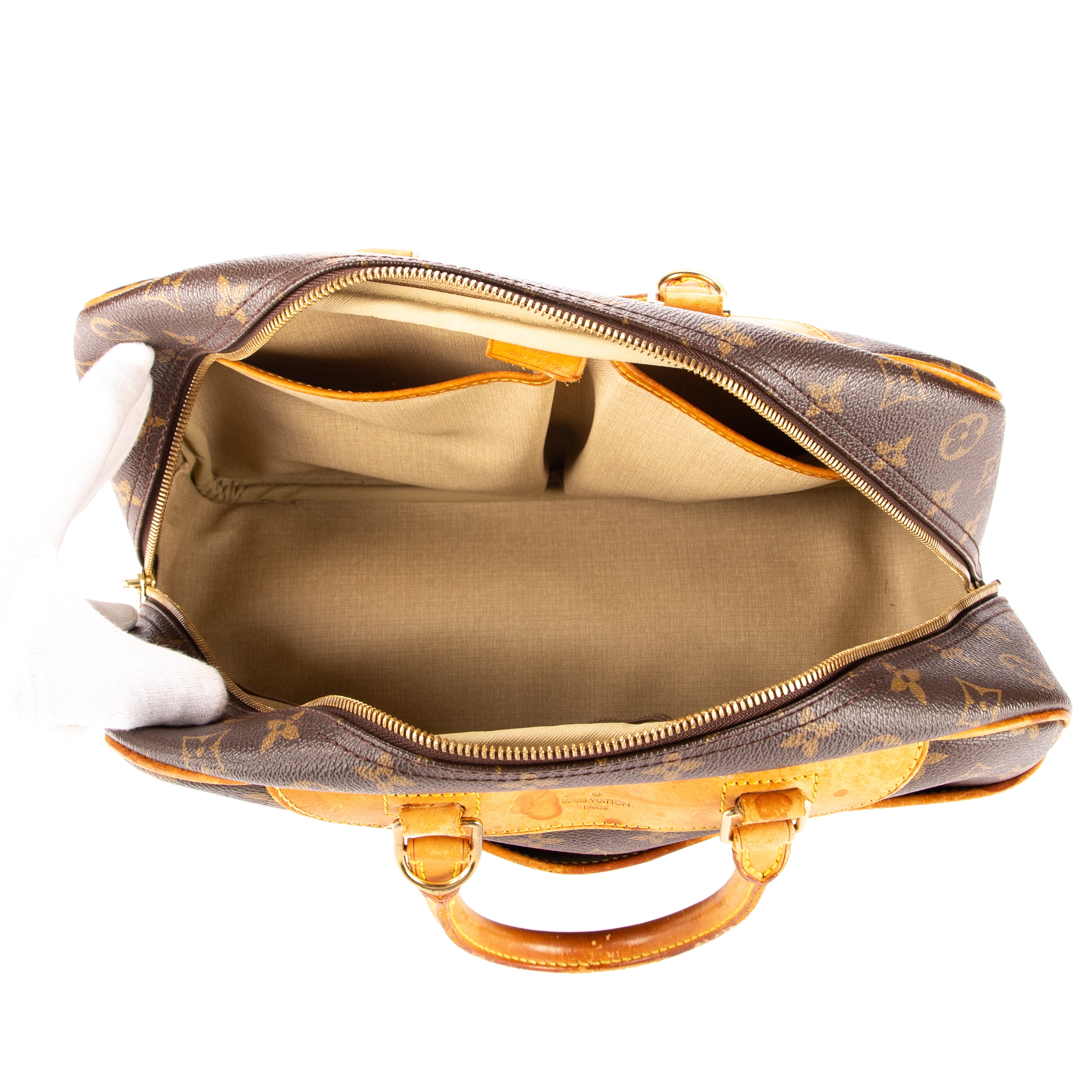 Handbag Deauville Brown Monogram Canvas