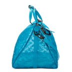 Travel Bag Ltd. Ed. Virgil Abloh Mesh Triangle Summer 2019 Keepall Bandouliere Turquiose Monogram See Through