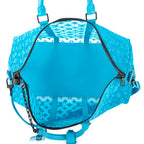 Travel Bag Ltd. Ed. Virgil Abloh Mesh Triangle Summer 2019 Keepall Bandouliere Turquiose Monogram See Through