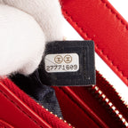 Waist Bag Double zip belt Red Calfskin Leather