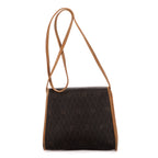 Shoulder Bag Honeycomb Sling Brown Honeycomb Coated Canvas
