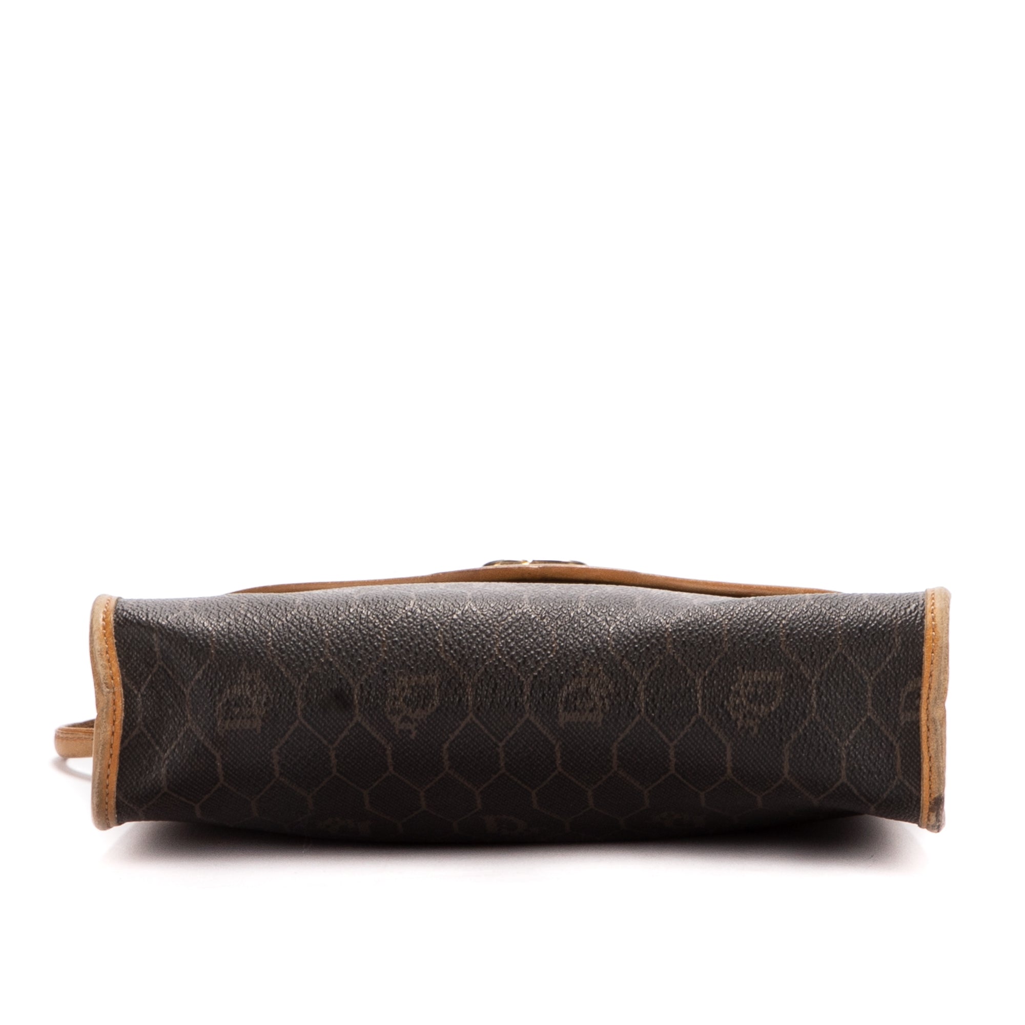 Shoulder Bag Honeycomb Sling Brown Honeycomb Coated Canvas