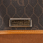 Shoulder Bag Honeycomb Sling Brown Honeycomb Coated Canvas
