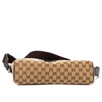 Sac bandoulière messager toile monogramme beige