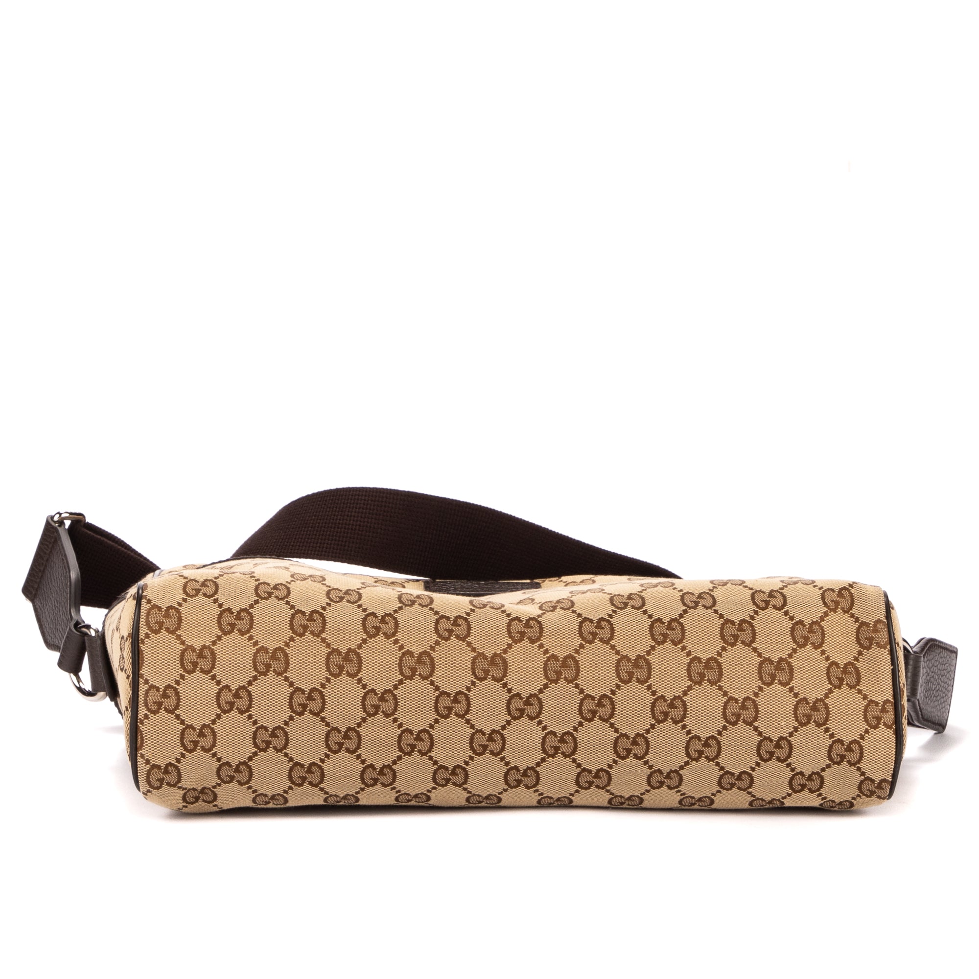 Sac bandoulière messager toile monogramme beige