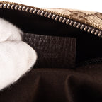 Sac bandoulière messager toile monogramme beige