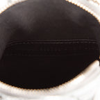 Sac à main Mini Ville Top Handle Bandoulière en Cuir Gaufré Croco Argenté