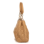 Handbag Soft Shopping Small Beige Deerskin Leather