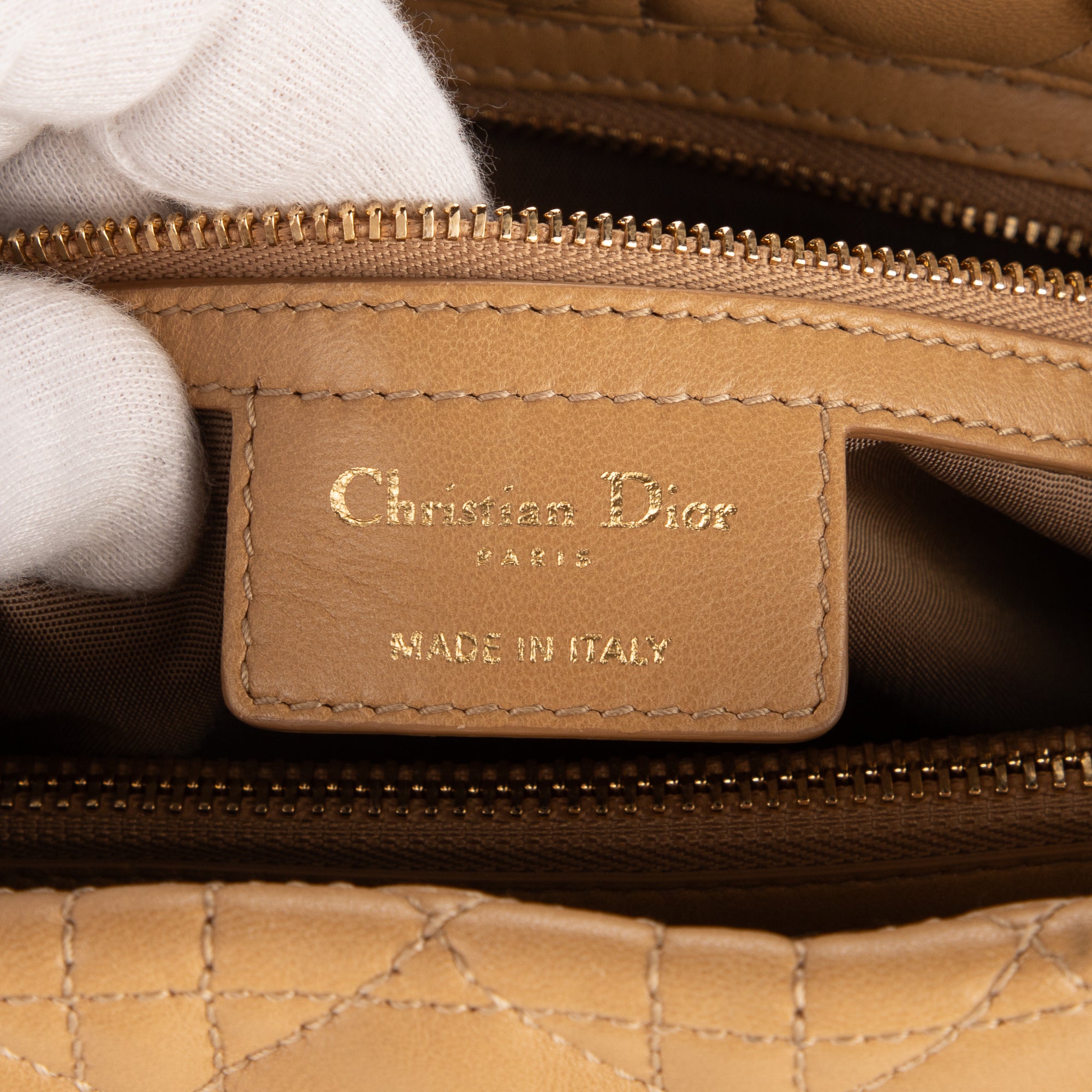 Handbag Soft Shopping Small Beige Deerskin Leather