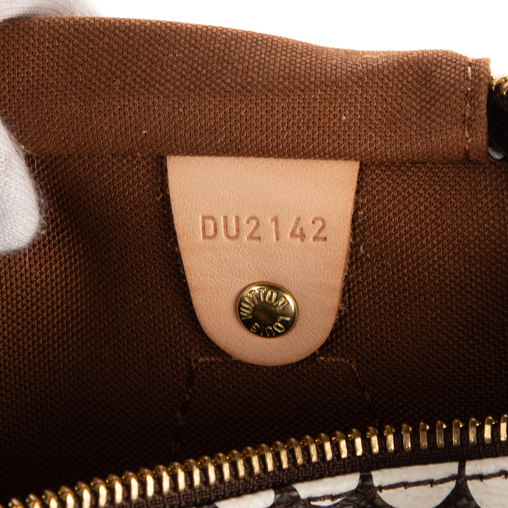 Handbag Ltd. Ed. Yayoi Kusama Town Speedy 30 Brown Monogram Dots