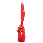 Shoulder Bag Pochette Troca Red Damier Quilted Lambskin Leather