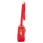 Shoulder Bag Pochette Troca Red Damier Quilted Lambskin Leather