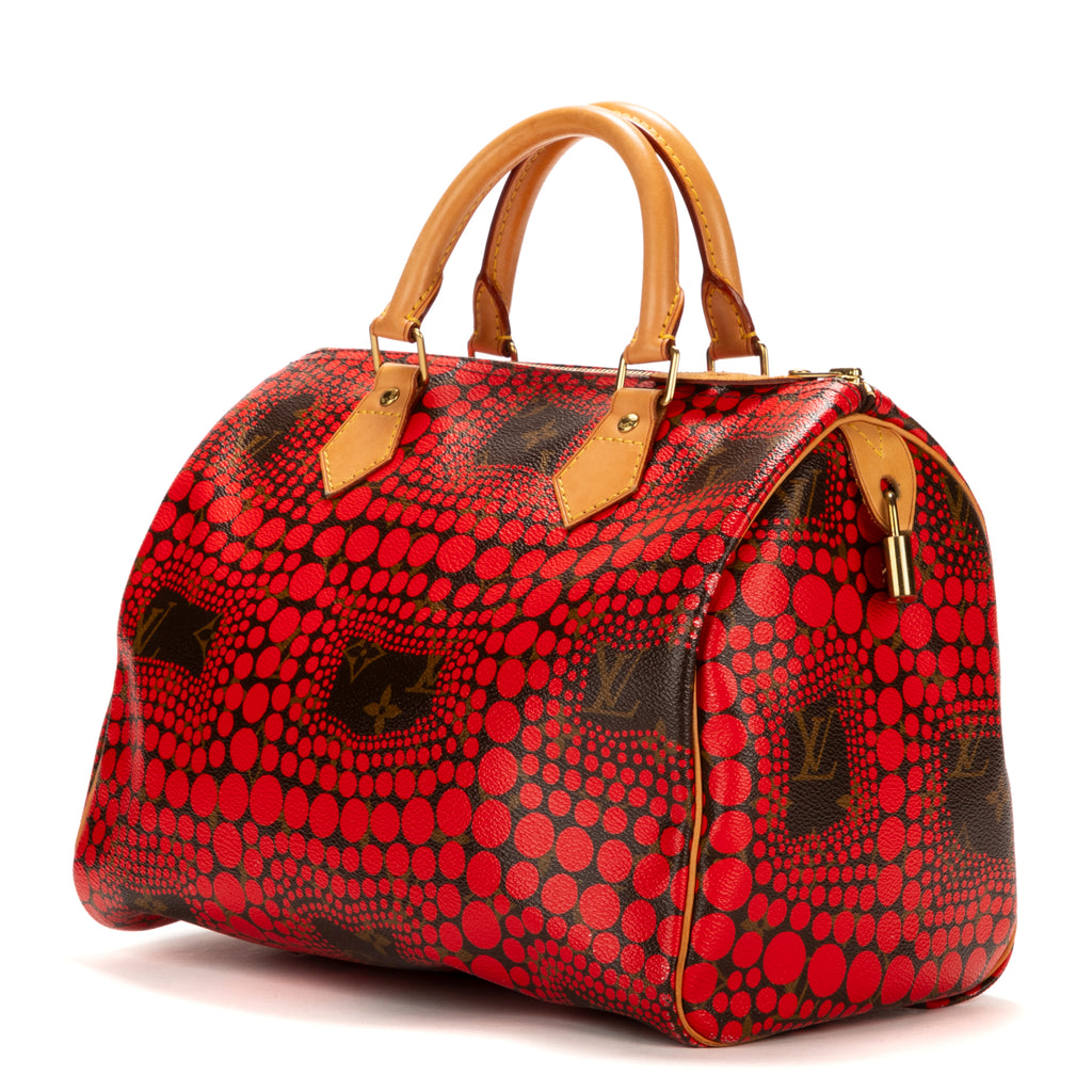 Handbag Ltd. Ed. Yayoi Kusama Infinity Dots Speedy 30 Brown Monogram Dots