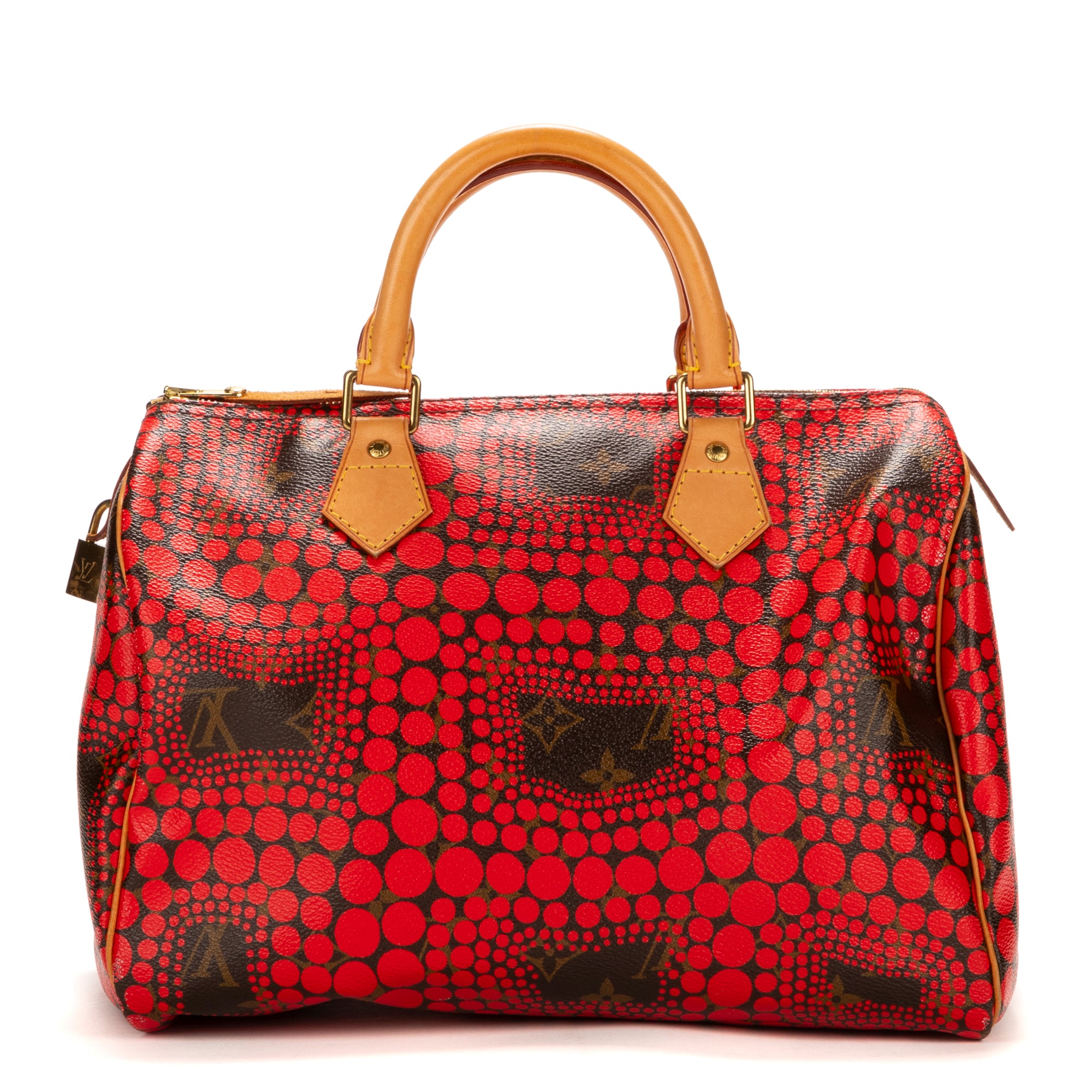 Handbag Ltd. Ed. Yayoi Kusama Infinity Dots Speedy 30 Brown Monogram Dots
