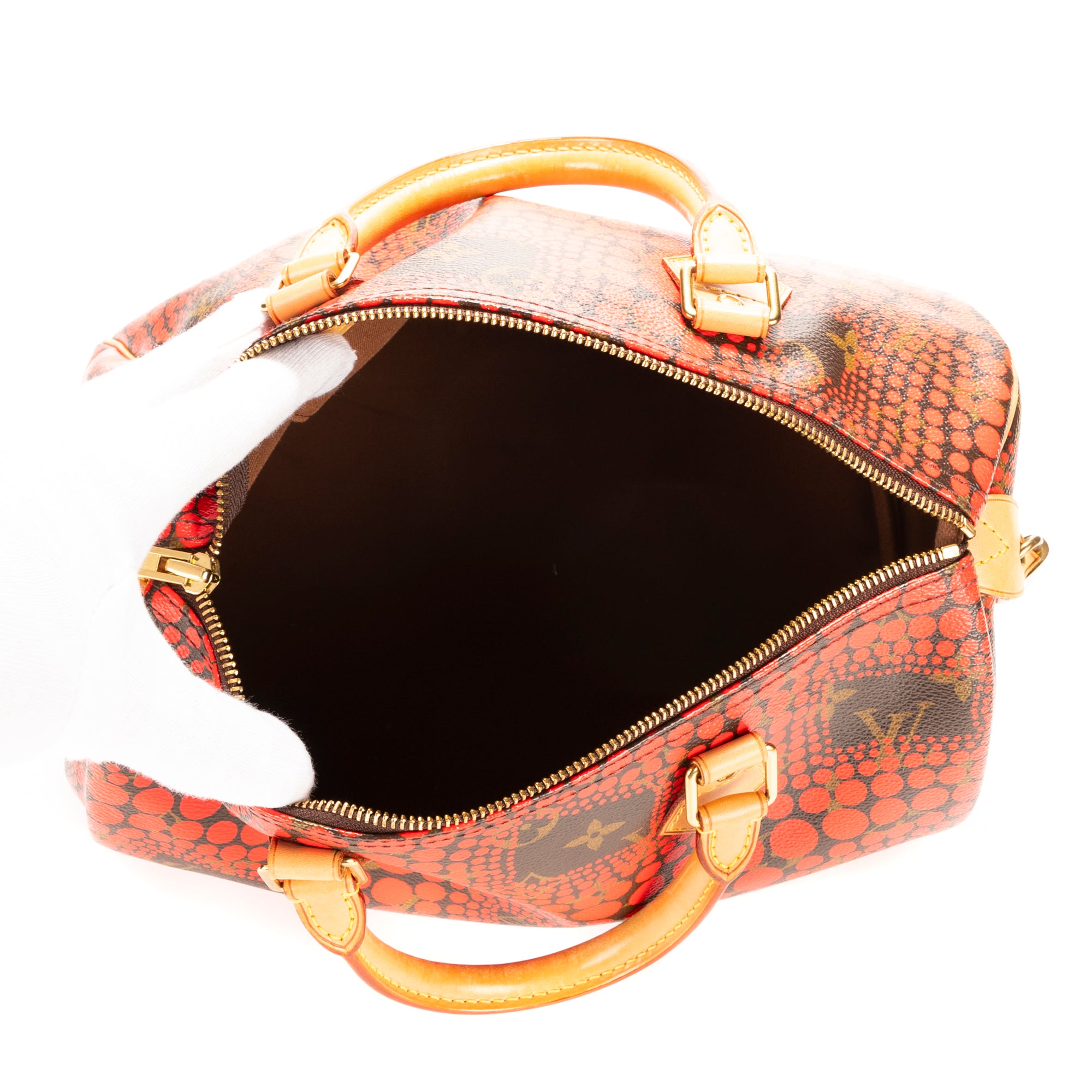 Handbag Ltd. Ed. Yayoi Kusama Infinity Dots Speedy 30 Brown Monogram Dots