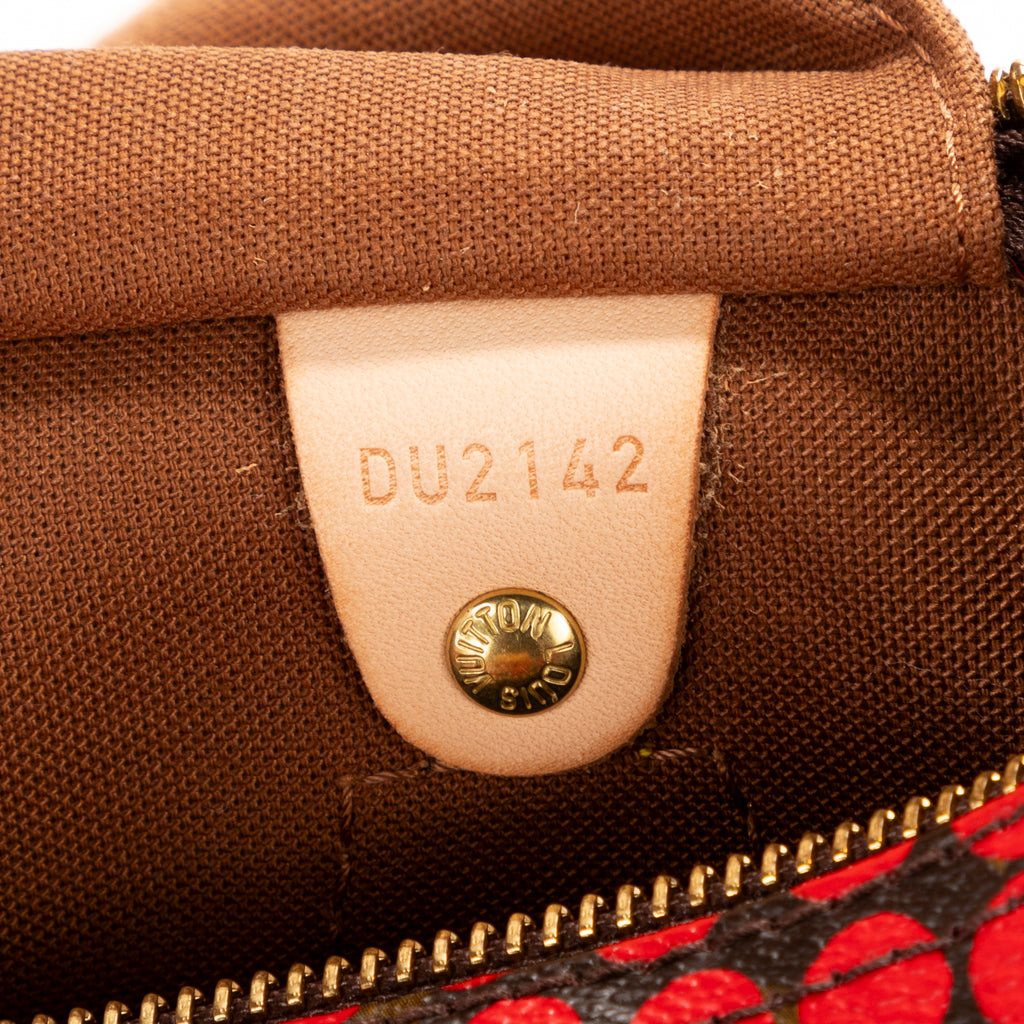 Handbag Ltd. Ed. Yayoi Kusama Infinity Dots Speedy 30 Brown Monogram Dots