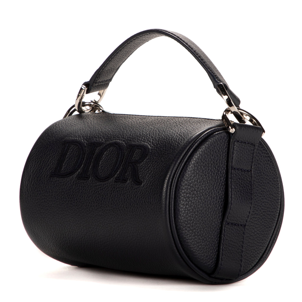 Shoulder Bag Dior Roller Mini Navy Cowhide leather Silver AA Mini Navy Cowhide Leather