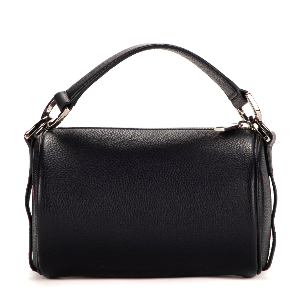 Shoulder Bag Dior Roller Mini Navy Cowhide leather Silver AA Mini Navy Cowhide Leather