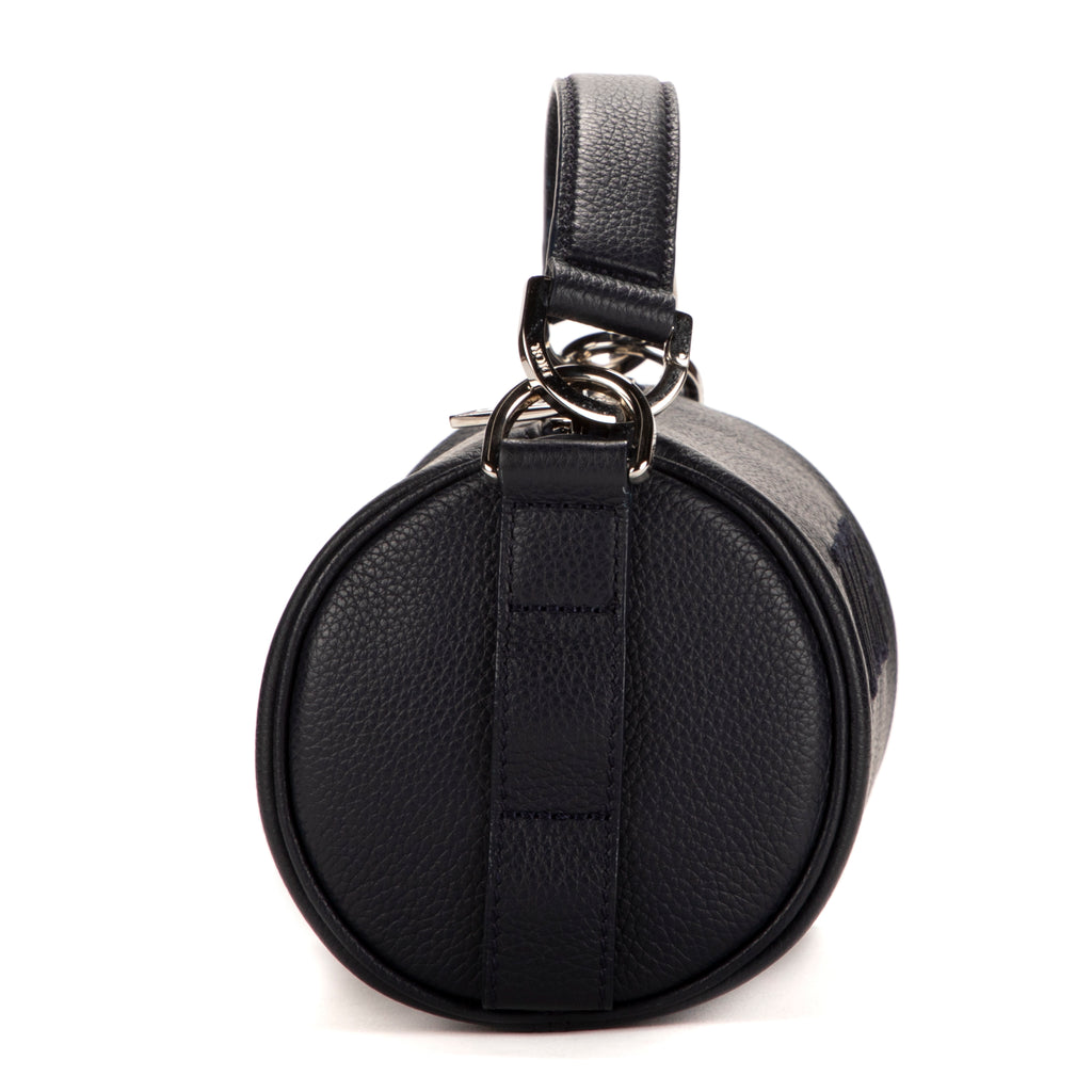 Shoulder Bag Dior Roller Mini Navy Cowhide leather Silver AA Mini Navy Cowhide Leather