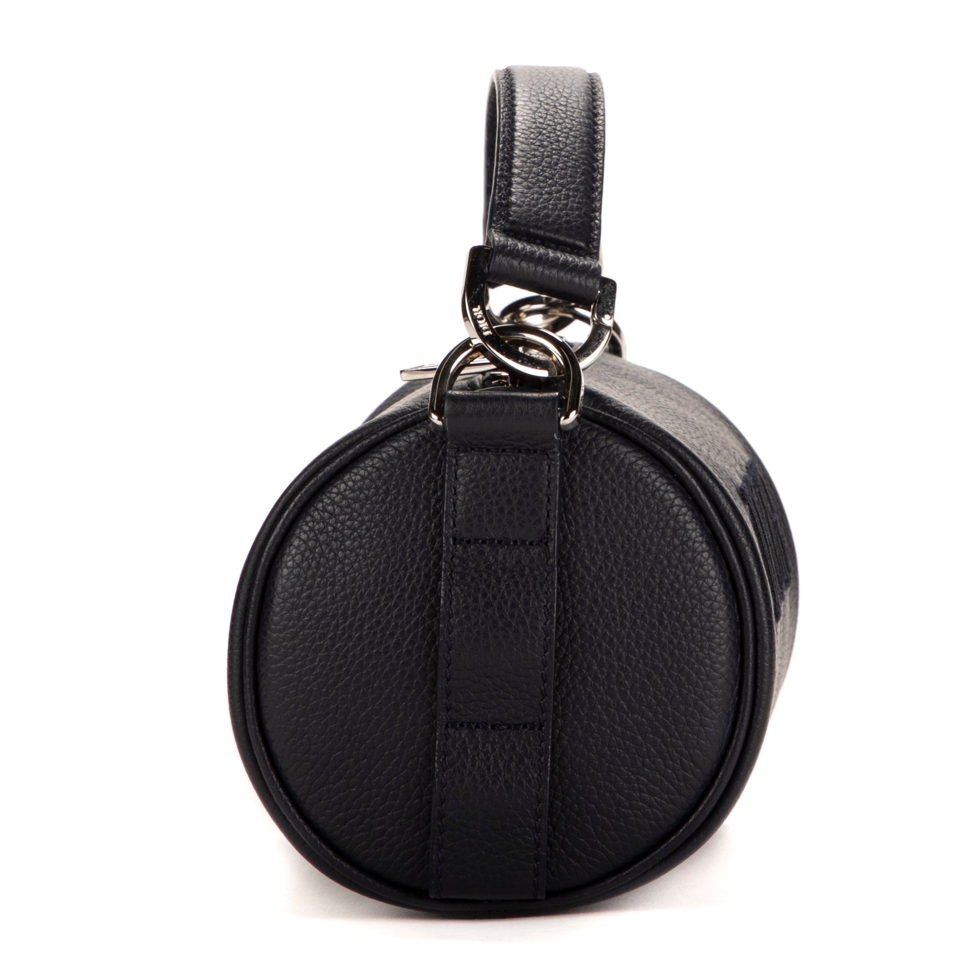 Shoulder Bag Dior Roller Mini Navy Cowhide leather Silver AA Mini Navy Cowhide Leather