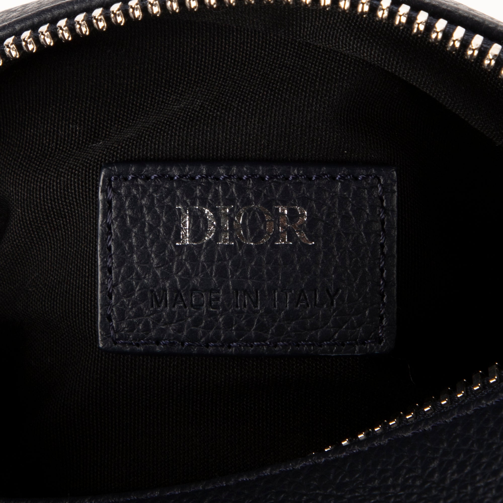 Shoulder Bag Dior Roller Mini Navy Cowhide leather Silver AA Mini Navy Cowhide Leather