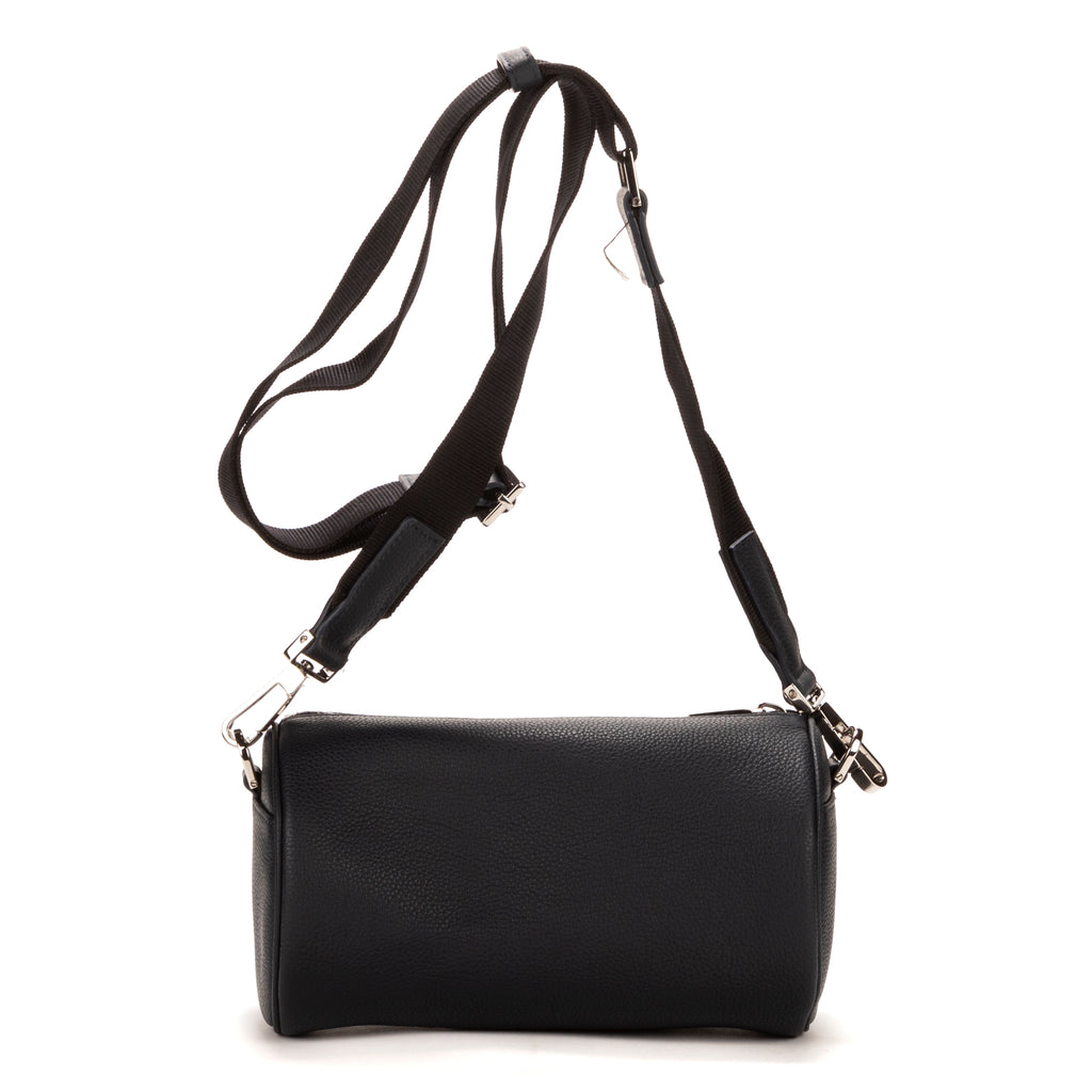Bolso de hombro Dior Atelier Roller Piel de vacuno azul marino Plateado AA Piel de vacuno azul marino