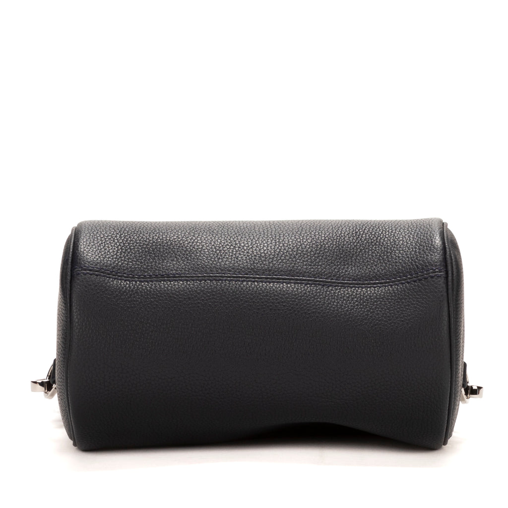 Bolso de hombro Dior Atelier Roller Piel de vacuno azul marino Plateado AA Piel de vacuno azul marino