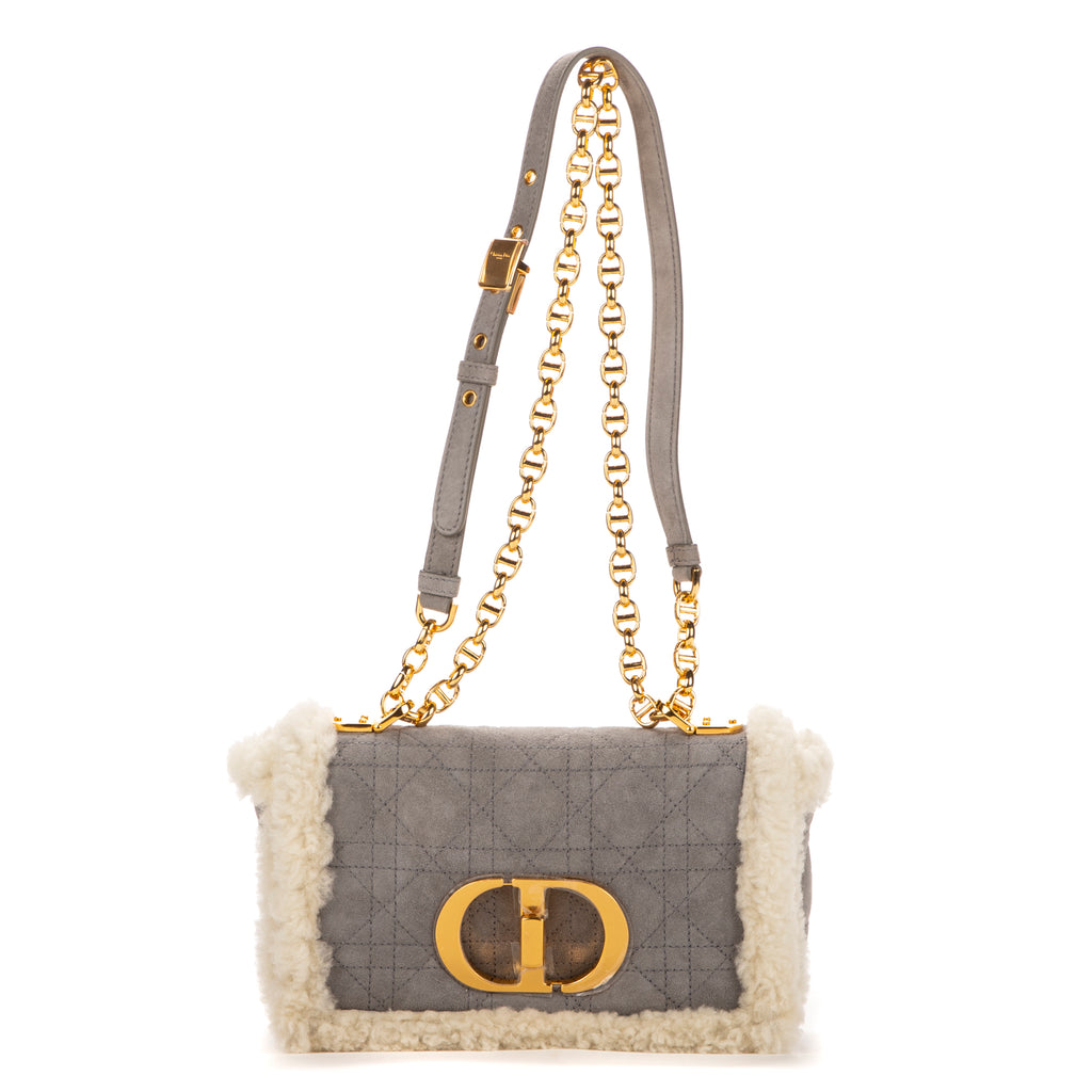 Dior - Édition limitée Shearling Caro - Gris/Ivoire