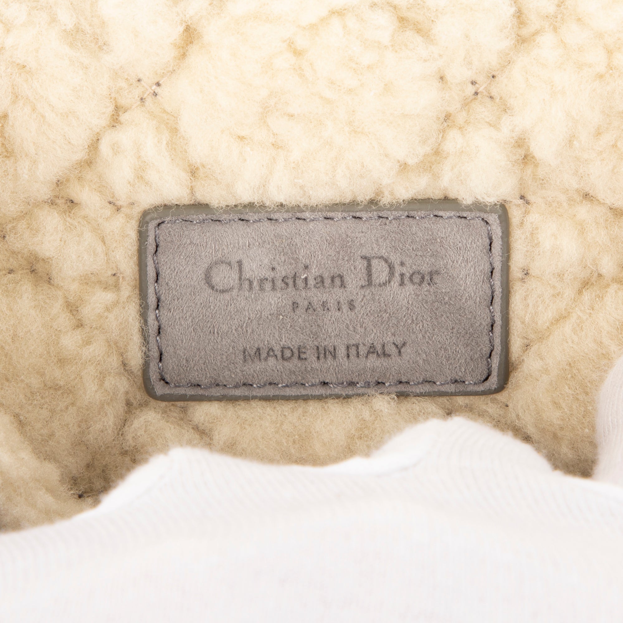 Dior - Édition limitée Shearling Caro - Gris/Ivoire